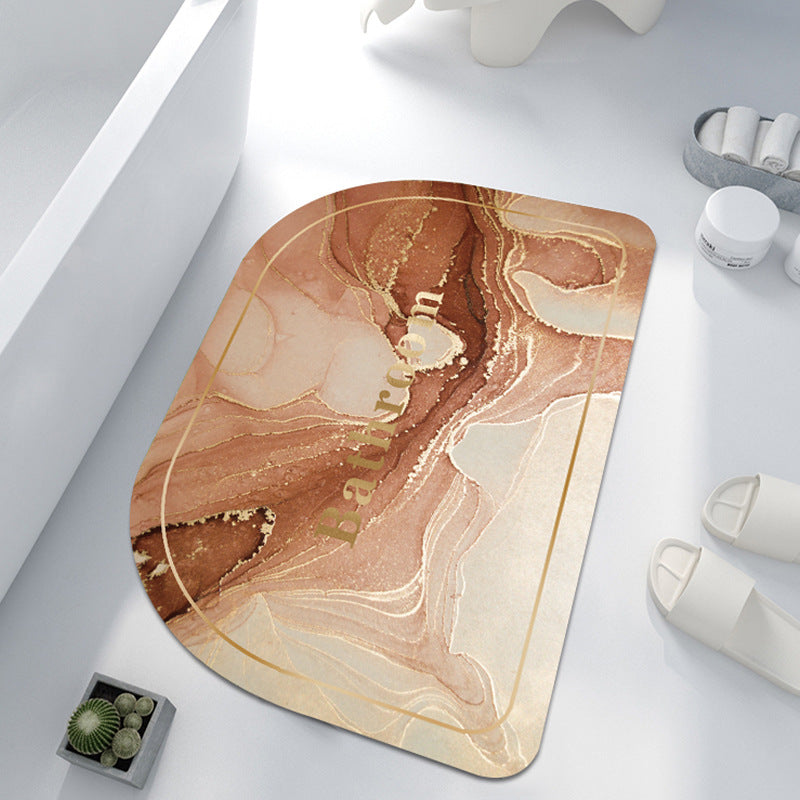 Luxurious Marble Design Bath Mat