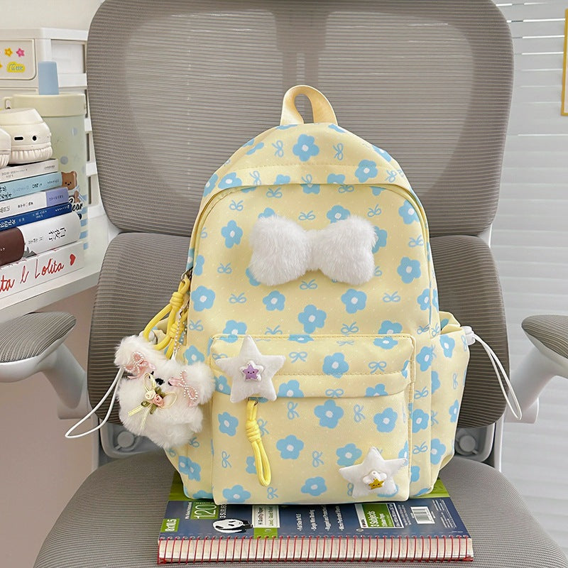 Floral-Embellished Patterned Backpack Kalsten