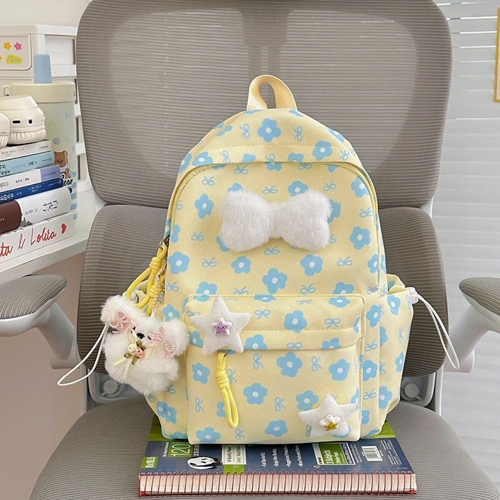Floral-Embellished Patterned Backpack Kalsten