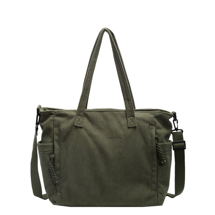 Multi-Pocket Canvas Tote Bag Kalsten