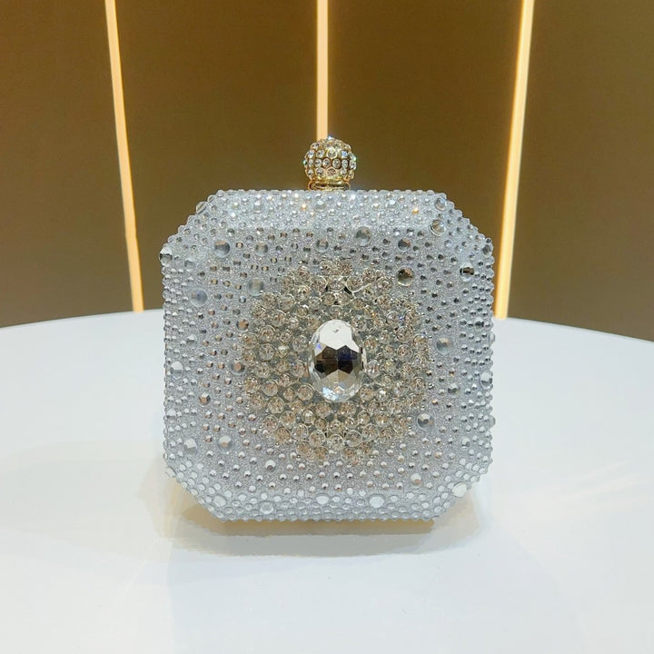 Dazzling Rhinestone-Embellished Clutch