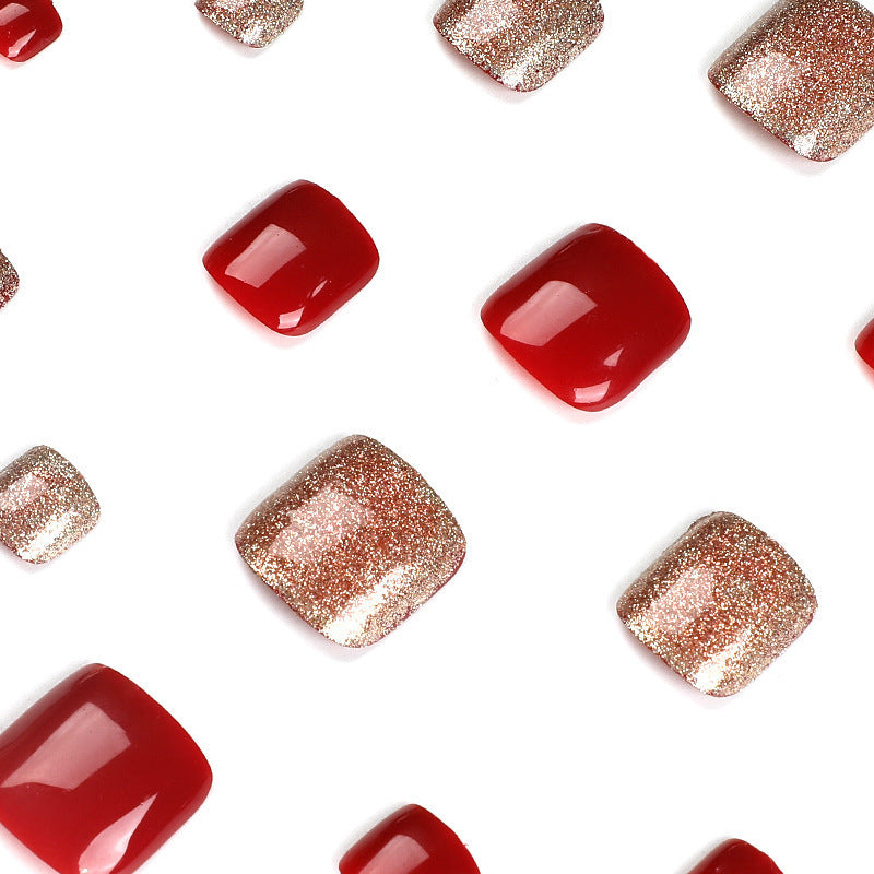 Glittery Press-On Pedicure Kit Kalsten
