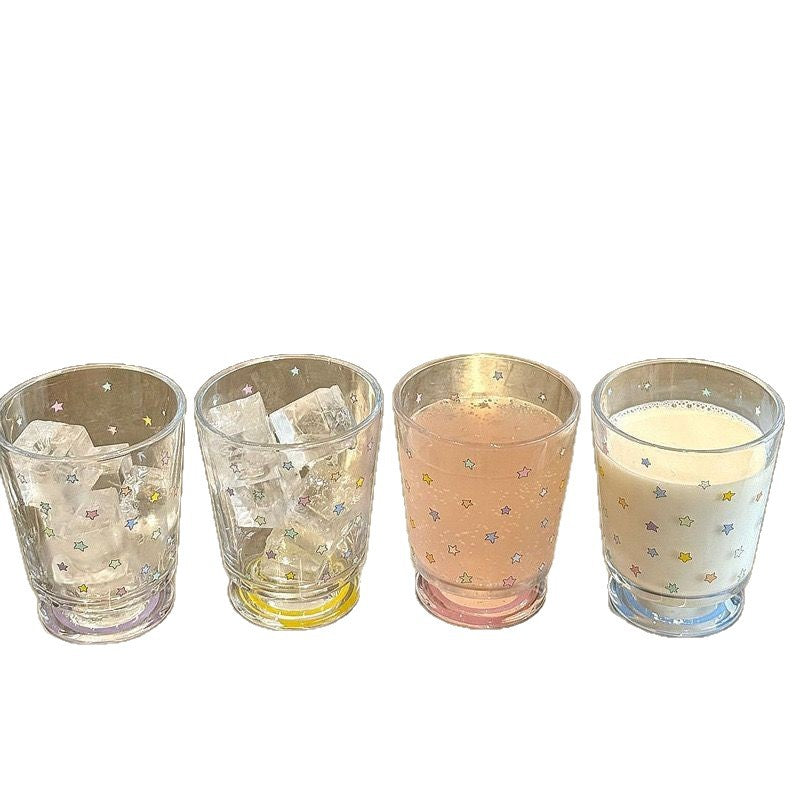 Drinking glass with colorful star decor Kalsten