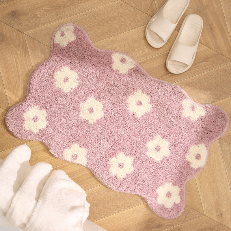 Floral Shaped Plush Bath Mat