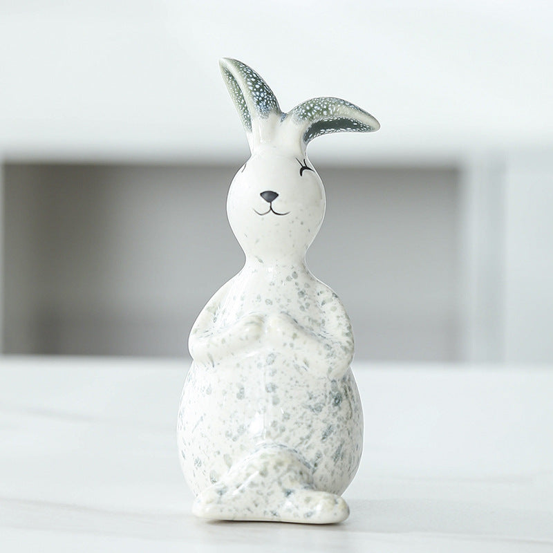 Whimsical Decorative Bunny Sculpture Kalsten