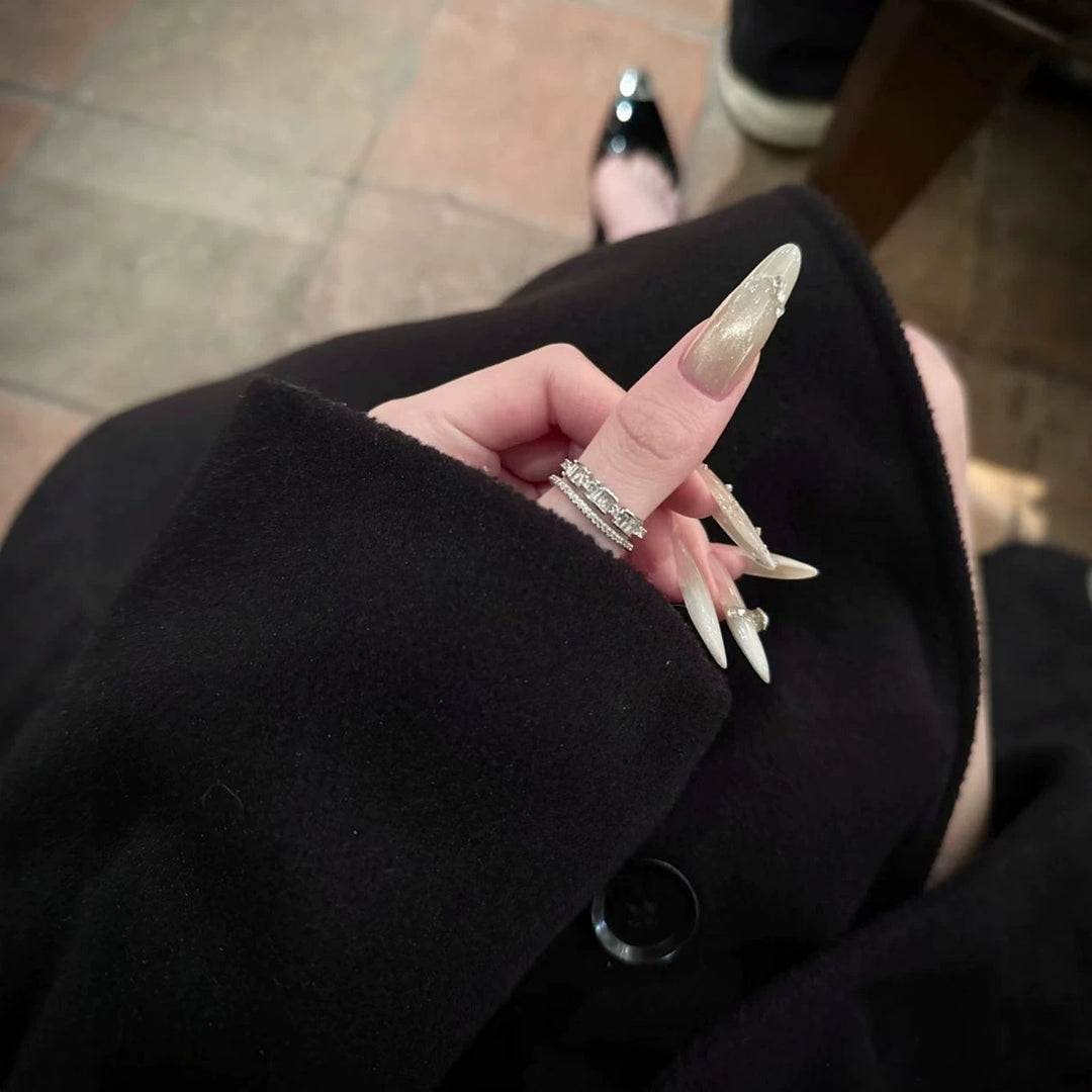 Elegant Stiletto Gel Nail Extensions