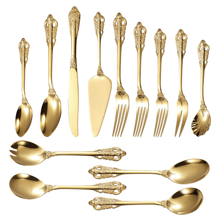 Elegant fish fork with artistic handle design Kalsten