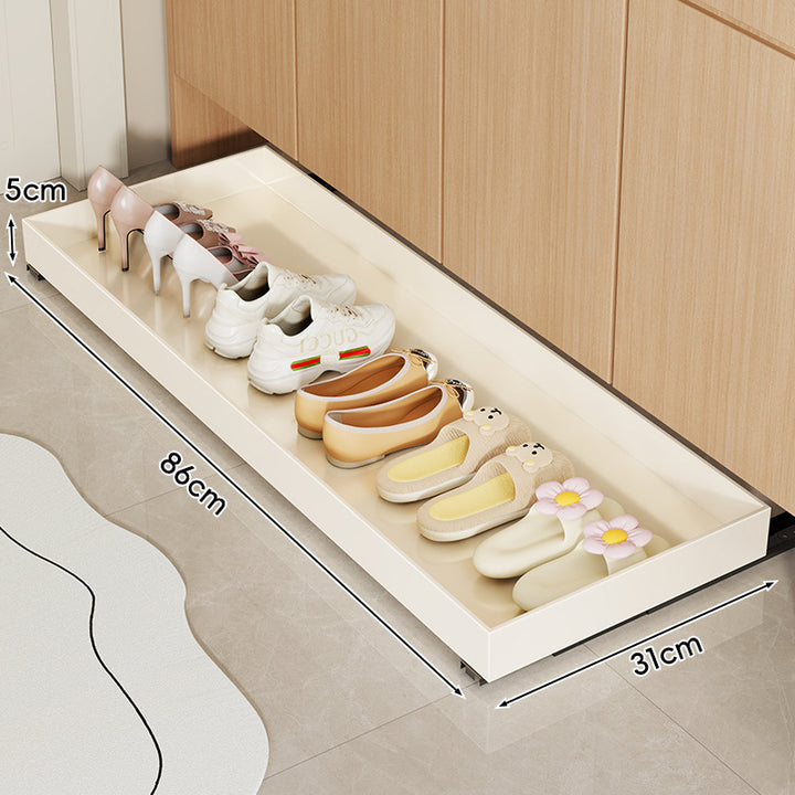 Under-Cabinet Slim Pull-Out Shoe Drawer Organizer