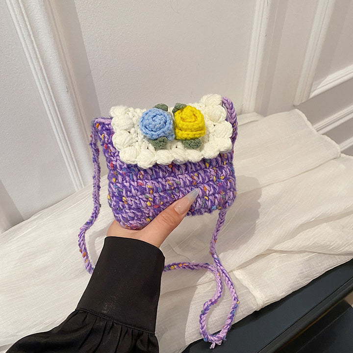 Floral Crochet Mini Handbag