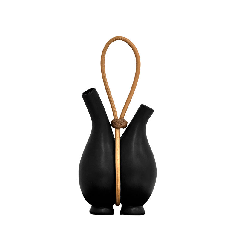 Artistic Double-Spout Decorative Pitcher
