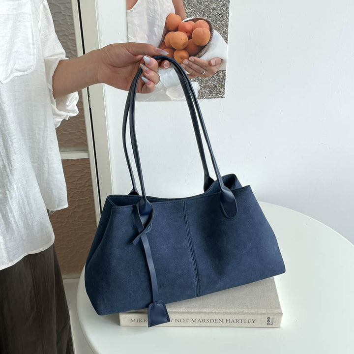 Stylish Faux Suede Handbag