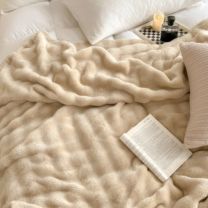 Soft Textured Sherpa Blanket