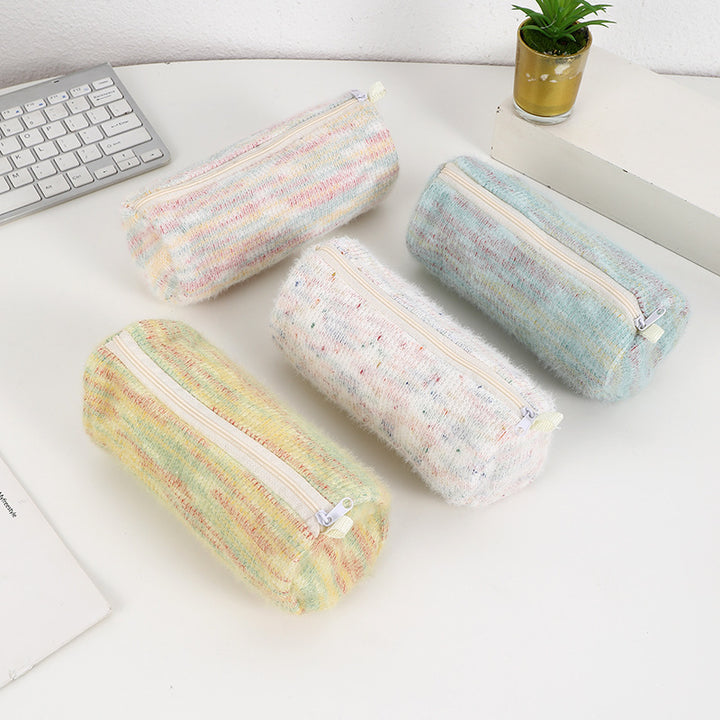 Cozy Multi-Color Zippered Pencil Case