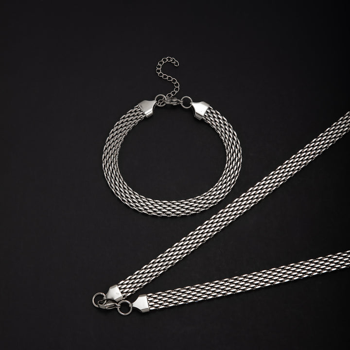 Elegant Textured Statement Jewelry Set Kalsten