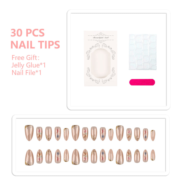 Elegant Artistic Press-On Nail Tips