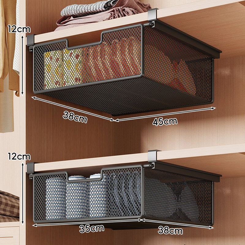 Under-Shelf Pull-Out Mesh Storage Basket