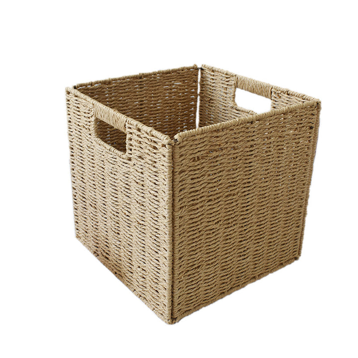Rustic Woven Storage Bin Kalsten