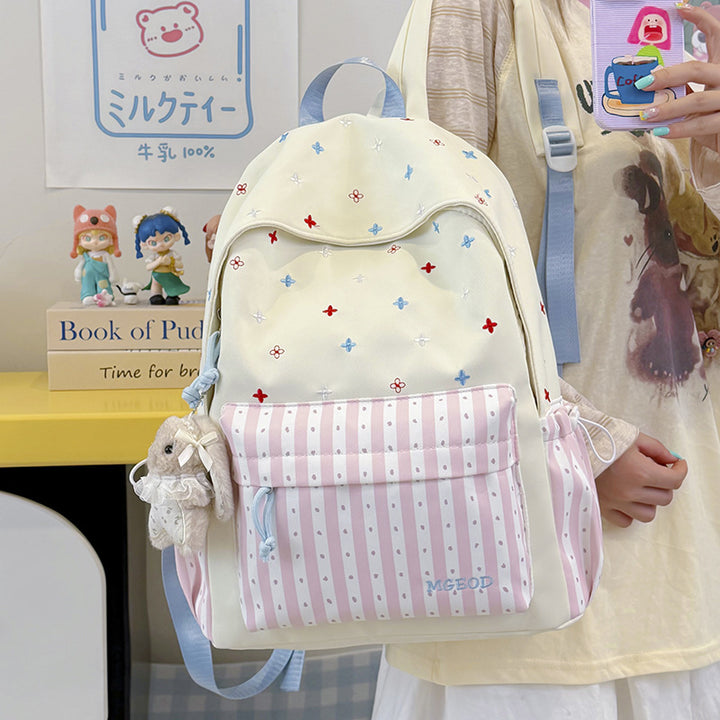 Decorative Floral Embroidered Backpack Kalsten