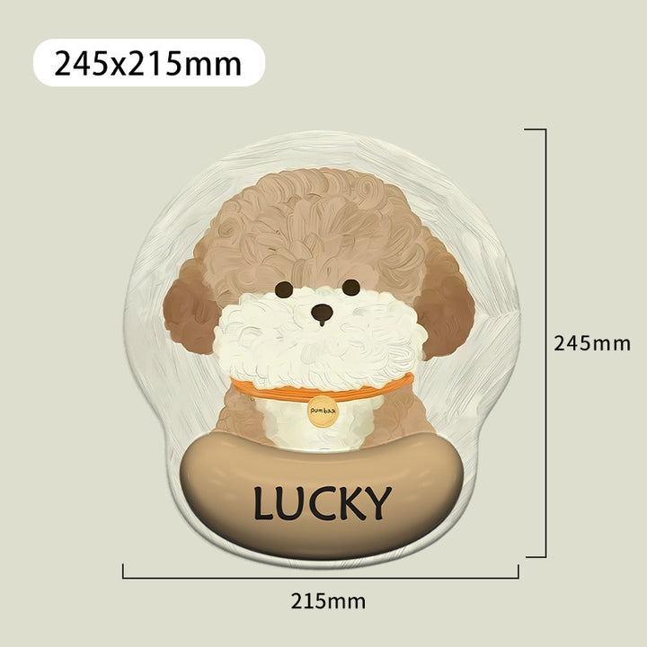 Decorative Dog-Themed Desk Mat
