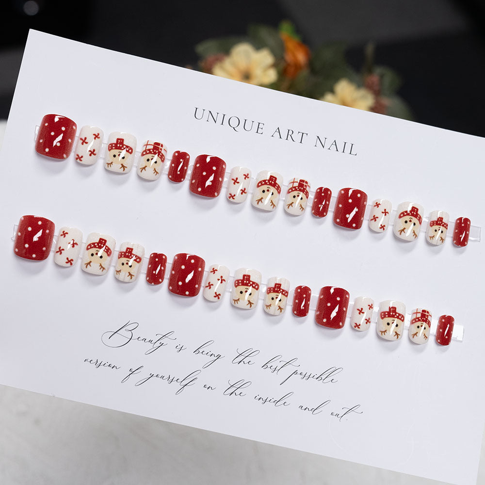 Festive Holiday-Themed Press-On Nails  1791110890