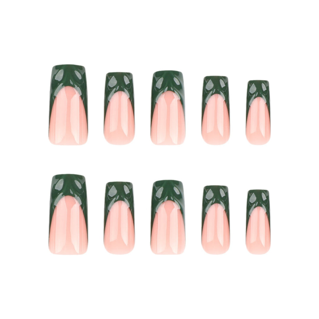 Artful Nail Art with Green Accents Kalsten