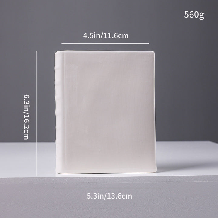 Decorative Book-Shaped Ceramic Sculpture Kalsten