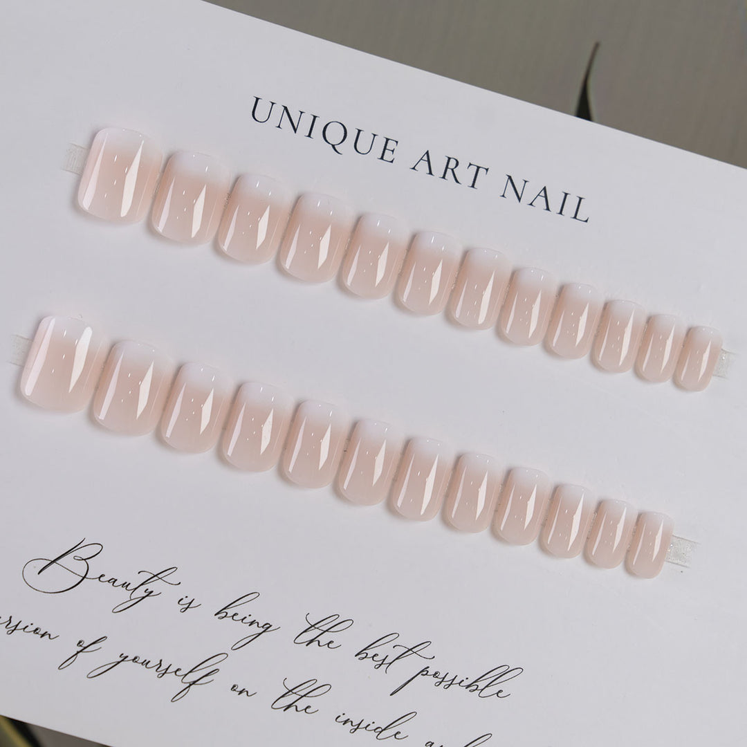 Glossy French Tip Nail Art