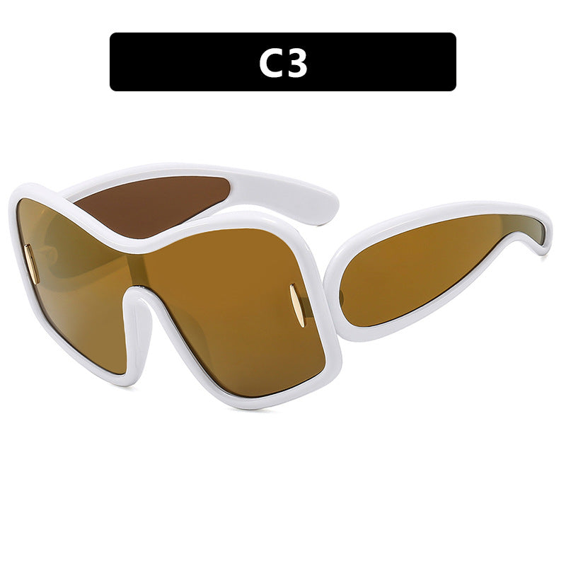 Women’s futuristic sunglasses with extra wide design and protective UV filter Kalsten