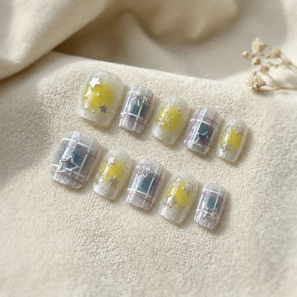 Starry Glitter Press-On Nails