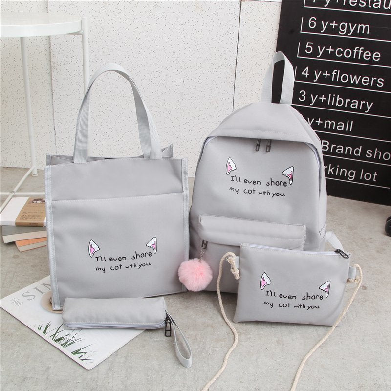 Cute Character Multi-Piece Backpack Set Kalsten