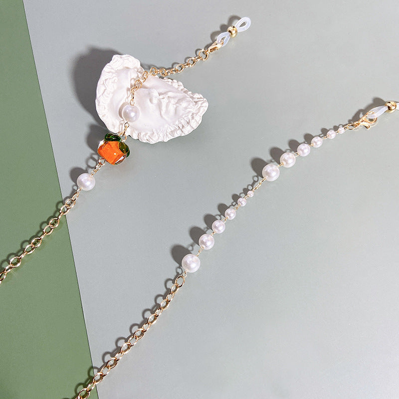 Elegant necklace with pearls and rubies Kalsten