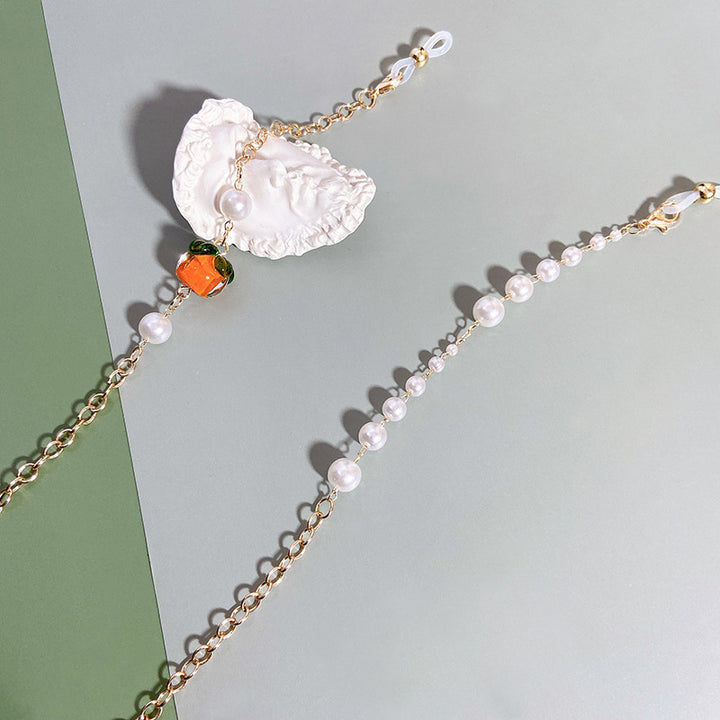 Elegant necklace with pearls and rubies Kalsten