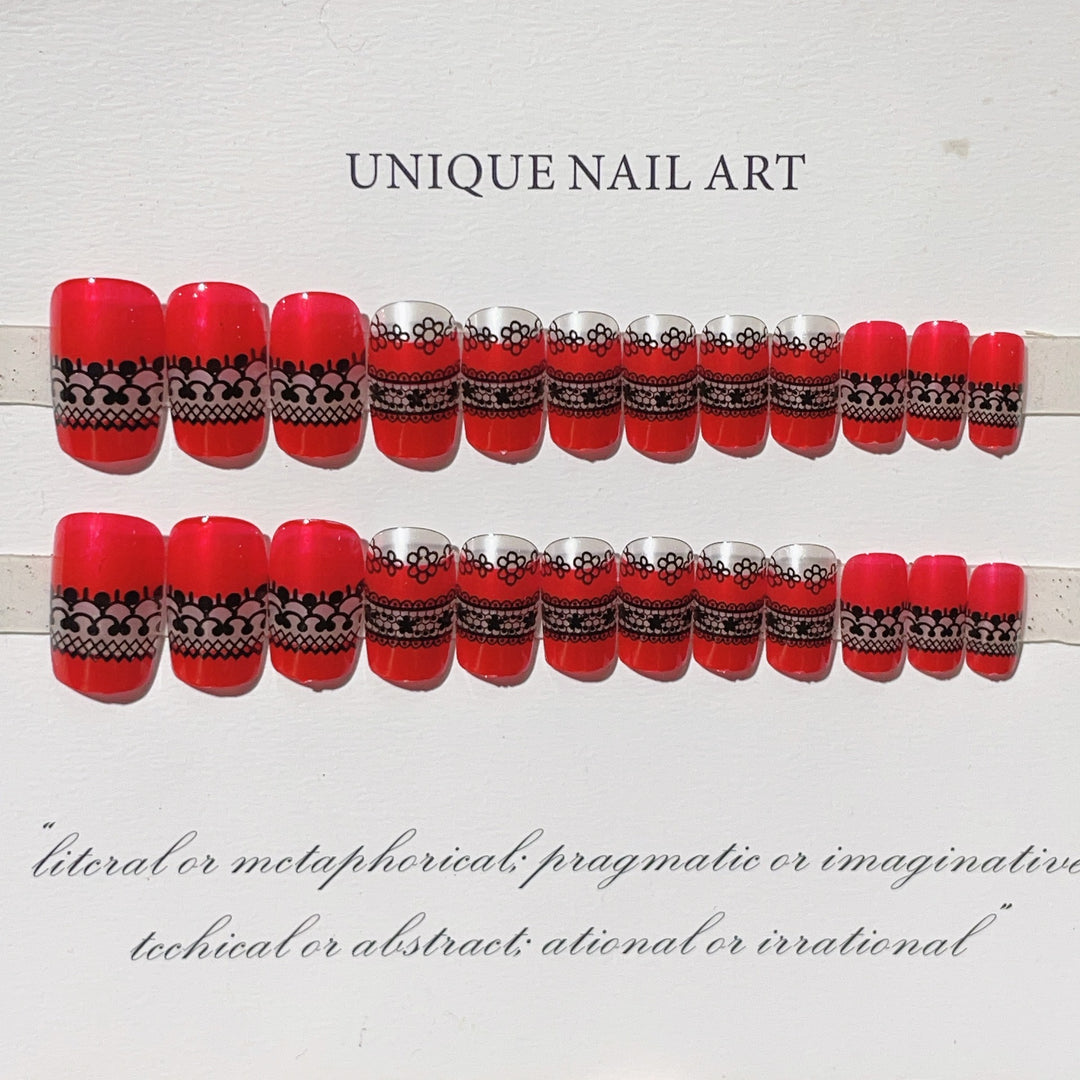 Decorative Press-On Nail Art Set