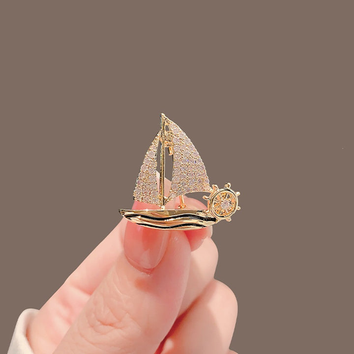Elegant Sailboat Brooch Kalsten