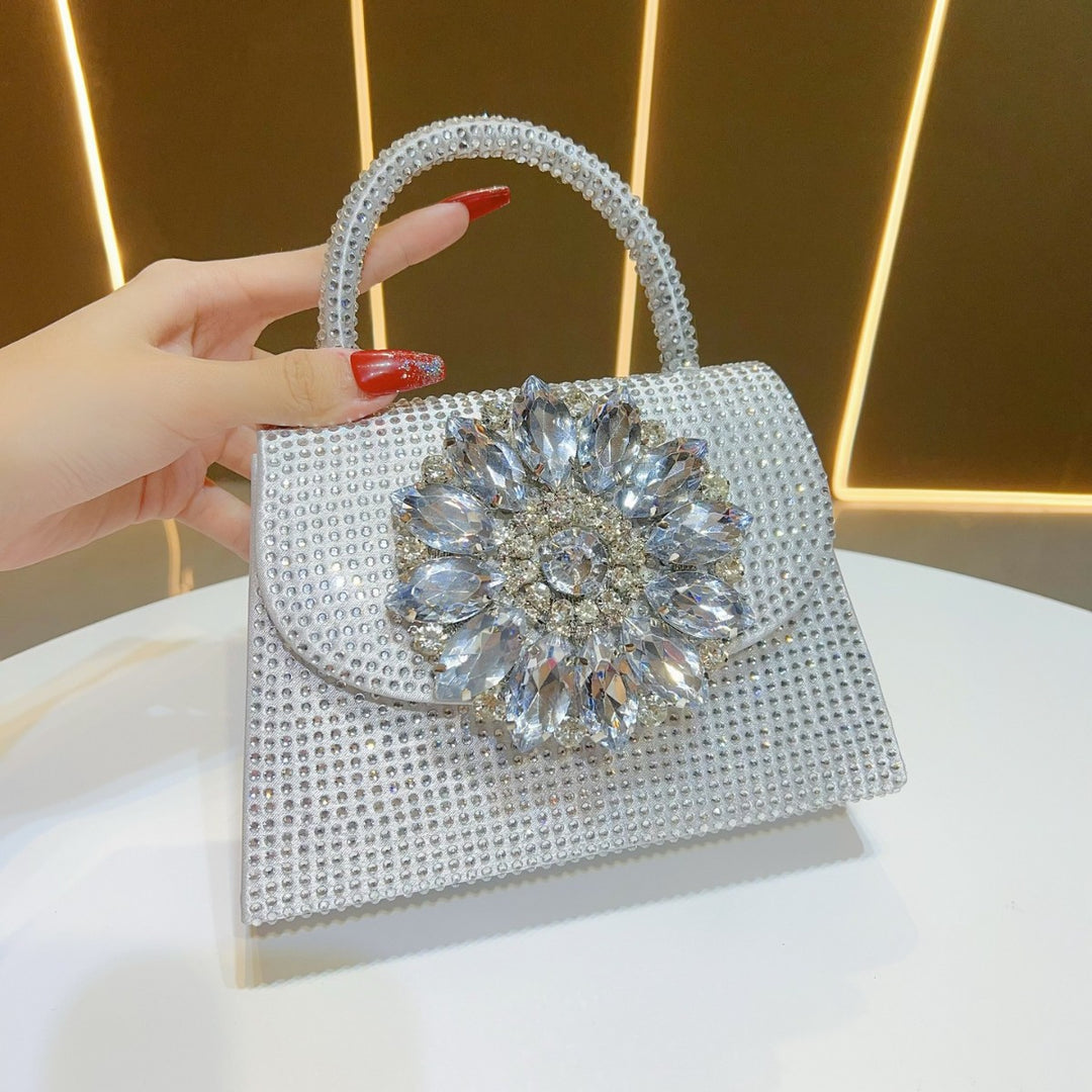Glamorous Rhinestone-Studded Evening Handbag