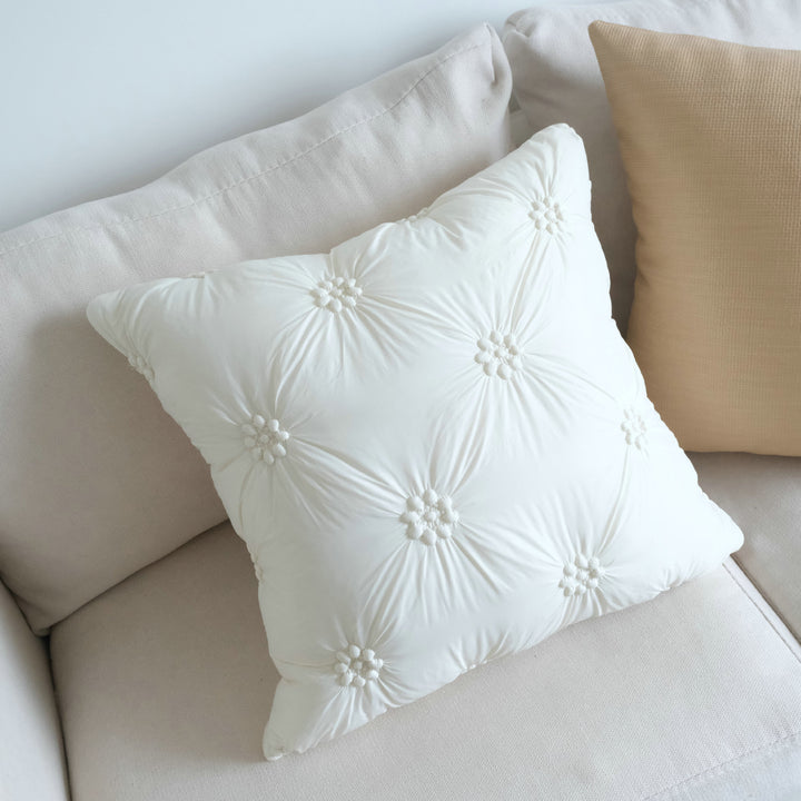 Plush Floral Design Pillow