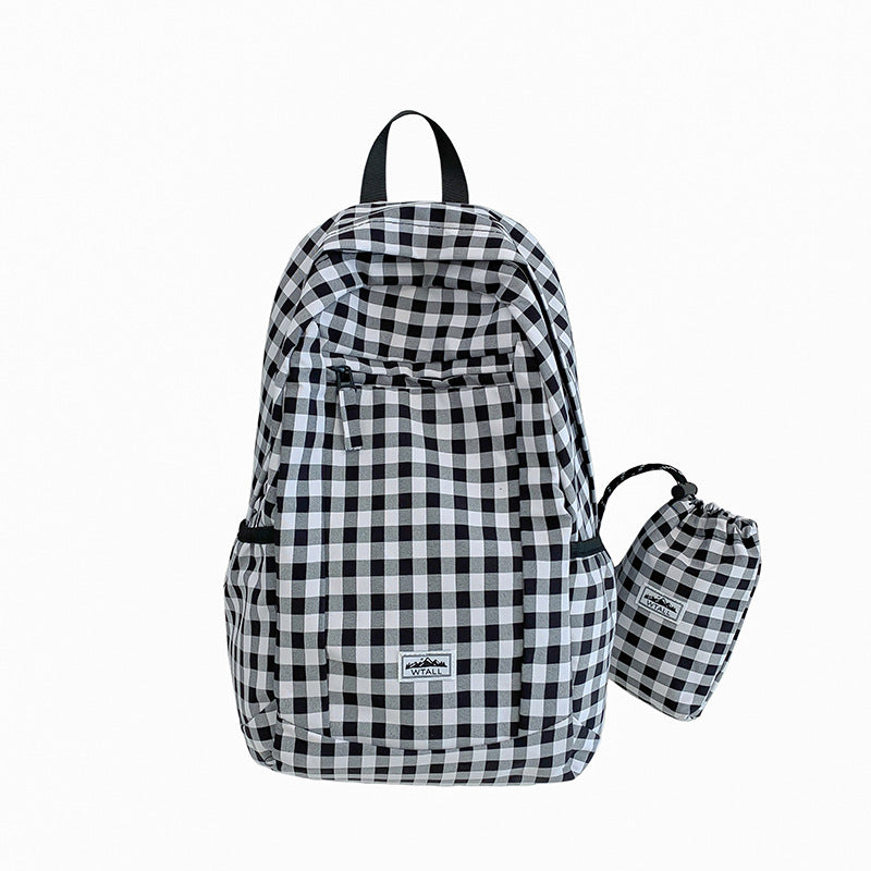 Stylish Checkered Backpack Kalsten