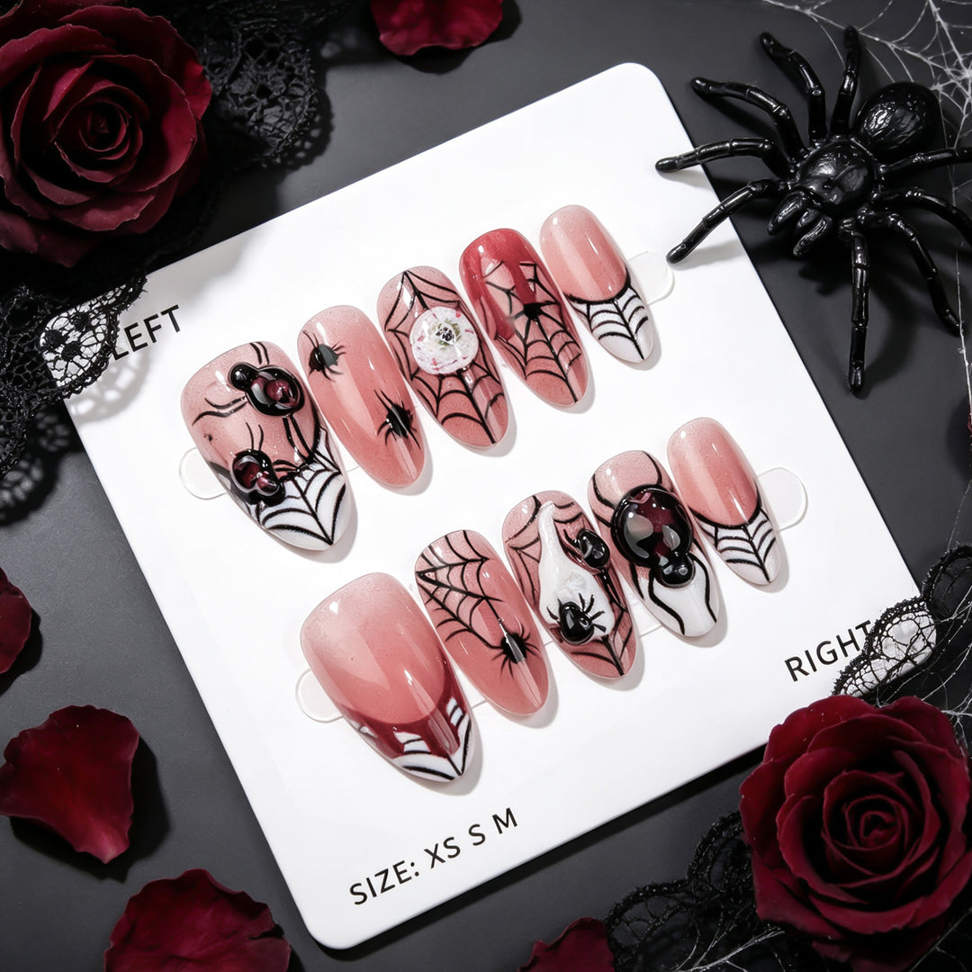 Spooky Halloween-Themed Press-On Nail Set