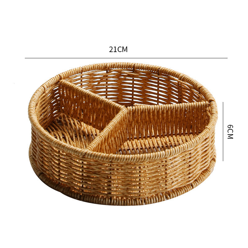 Multi-Sectional Woven Storage Basket Kalsten