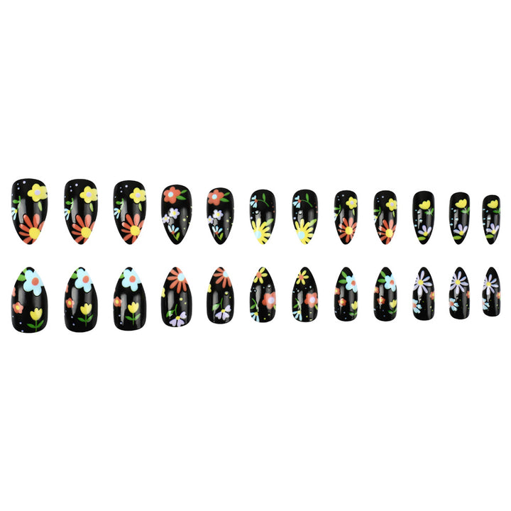 Floral Artistic Press-On Nails Kalsten