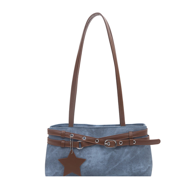 Stylish Faux Suede Handheld Tote Bag