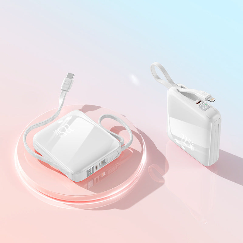 Portable power bank with integrated digital display and multifunctional charging cable Kalsten