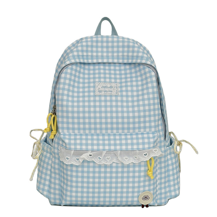 Cute Gingham Print Backpack Kalsten
