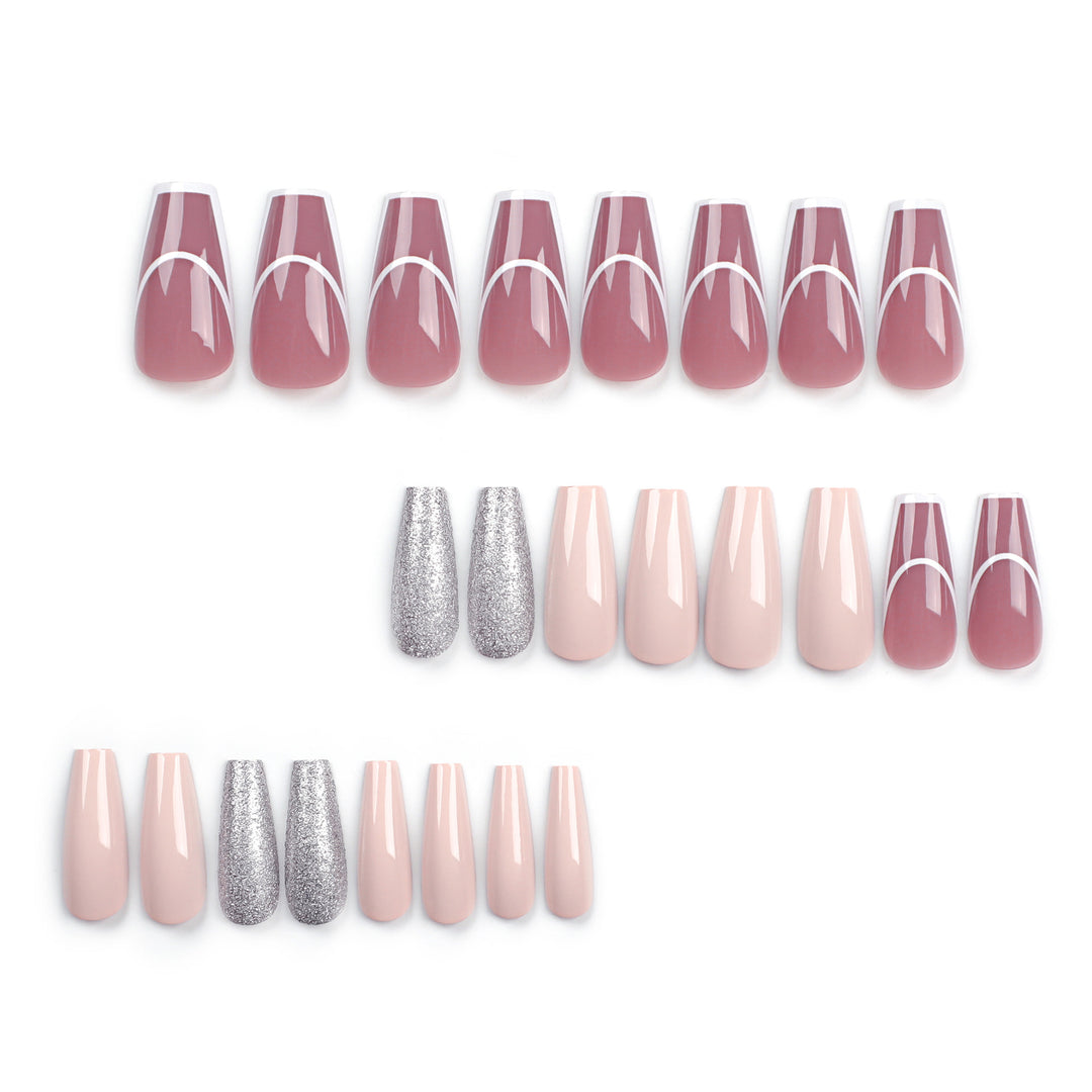 Elegant Nail Extensions with Glamorous Accents Kalsten