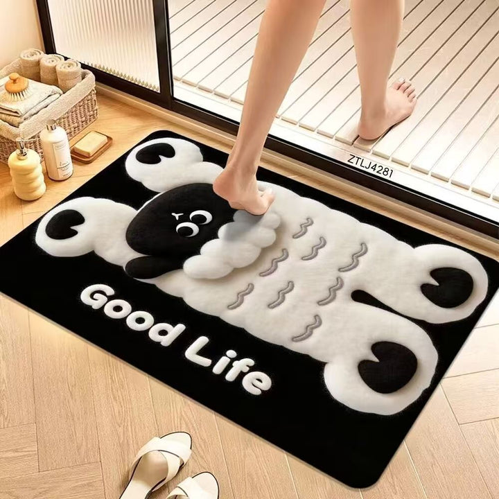 Plush Dog-Themed Kalsten Bath Mat