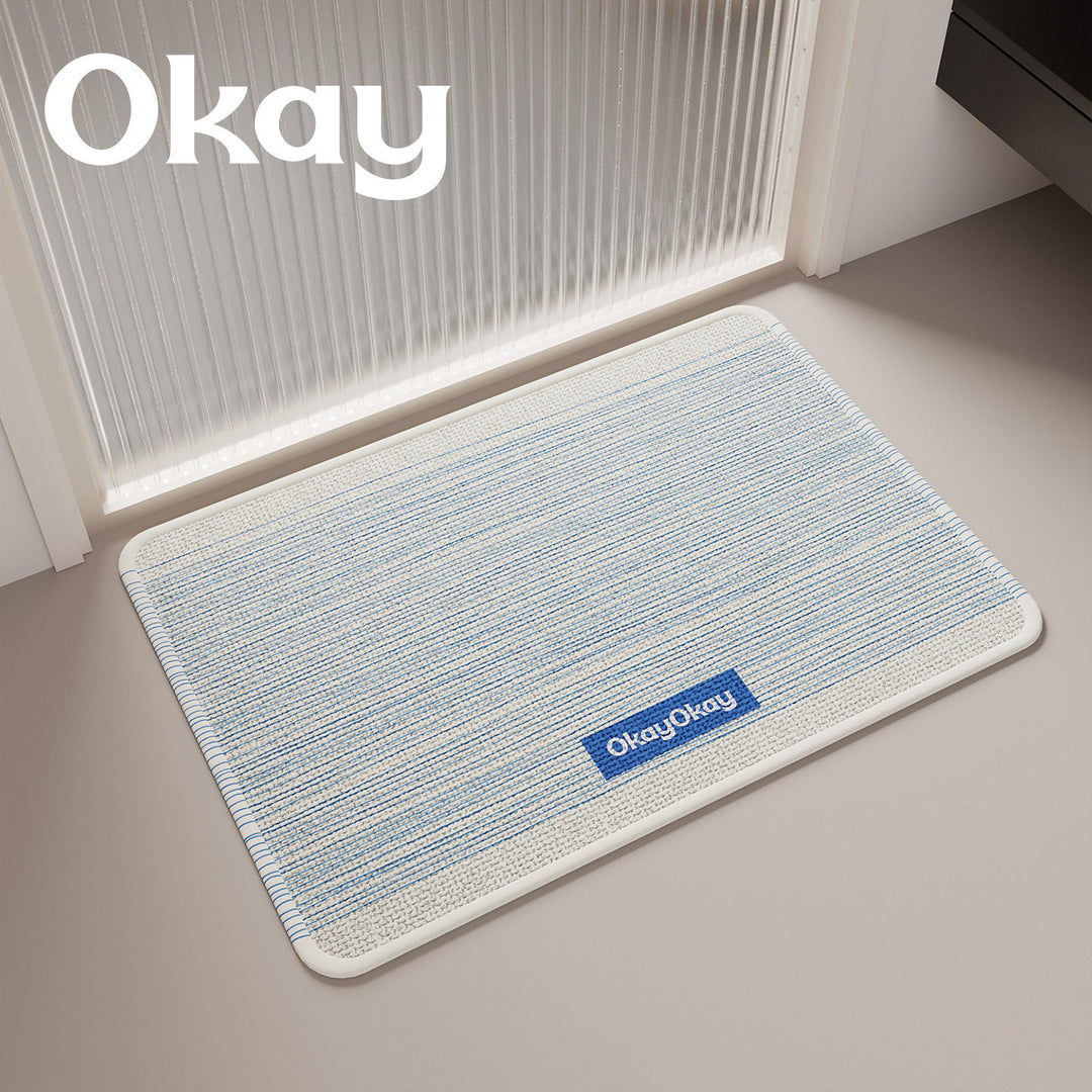 Low-Profile Ribbed Microfiber Entrance Doormat with Non-Slip Backing