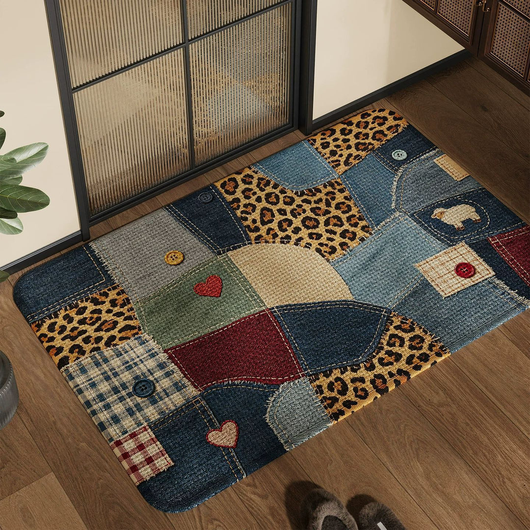Fun and Colorful Patchwork Area Rug Kalsten