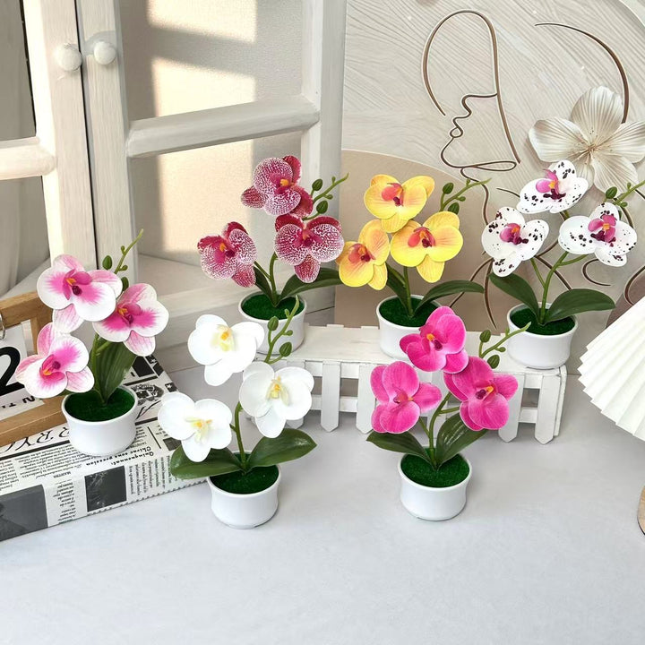 Artificial Orchid Plant for Indoor Home and Office Decor