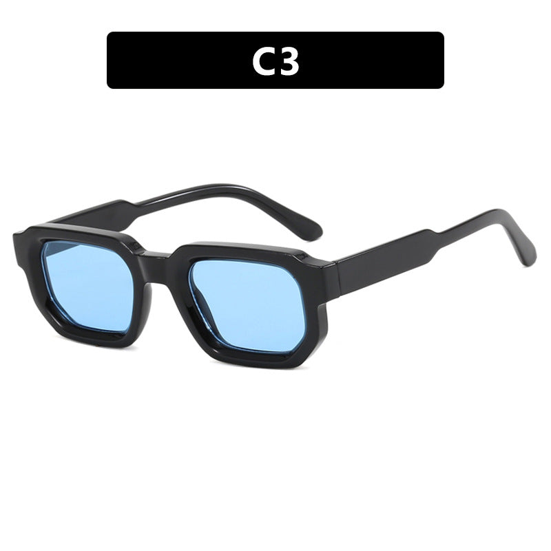 Women's geometric sunglasses with stylish transparent frame and polarized lenses Kalsten