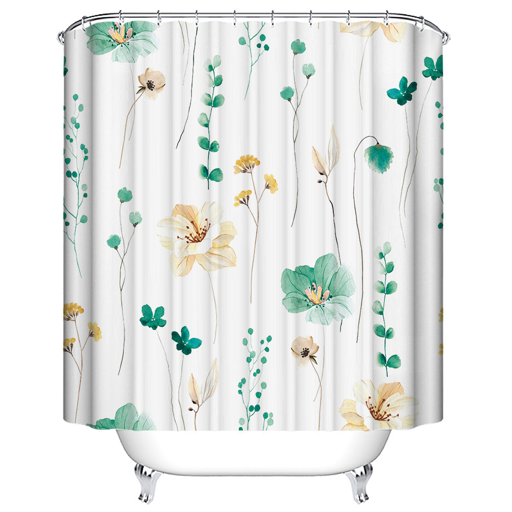 Leafy Floral Shower Curtain Kalsten